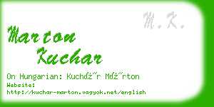 marton kuchar business card